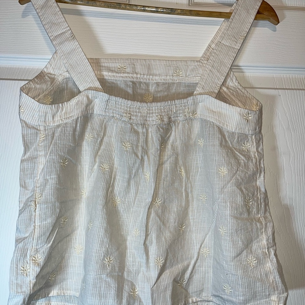 Carve Designs Cream Embroidered Tank Top - Picture 5 of 5